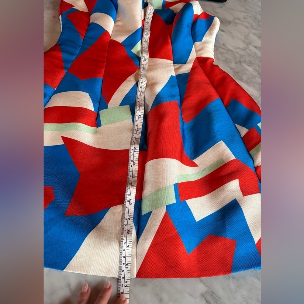 Geometric print sleeveless dress size S non stretch - Picture 14 of 15